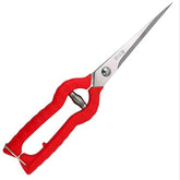 Zsling Extra Long Pruning Shears front view with stainless steel blade