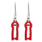 Zsling pruning shears front view with black handle and stainless steel blade