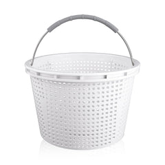 ZTTM 8" pool skimmer basket front view with stainless steel handle