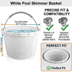 ZTTM pool skimmer basket side view demonstrating mesh design