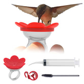 ZUMMR Hummingbird Ring Starter Kit red feeder with easy-fill syringe