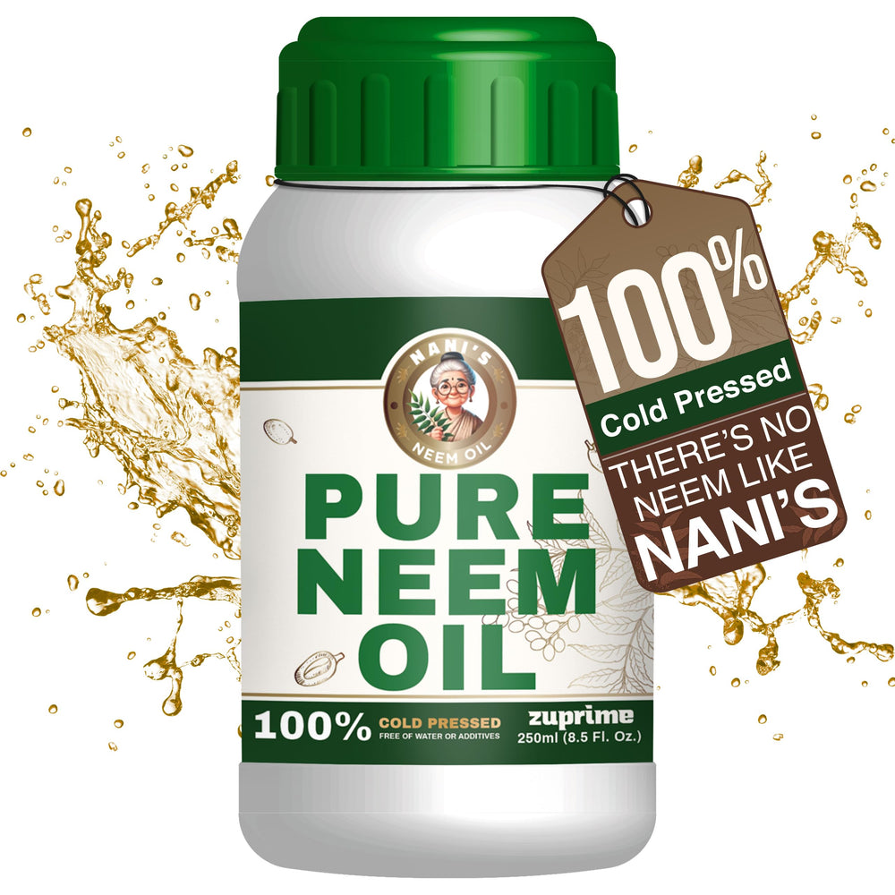 Zuprime Pure Neem Oil 8.5 Fl Oz brown bottle front view