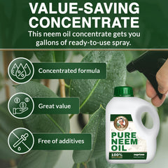Zuprime Pure Neem Oil Concentrate back view with usage instructions