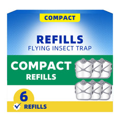 ZUYHNGE Compact Flying Insect Trap Indoor Refill Kit with 6 cartridges