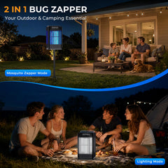 Zwiran Solar Bug Zapper outdoors during nighttime