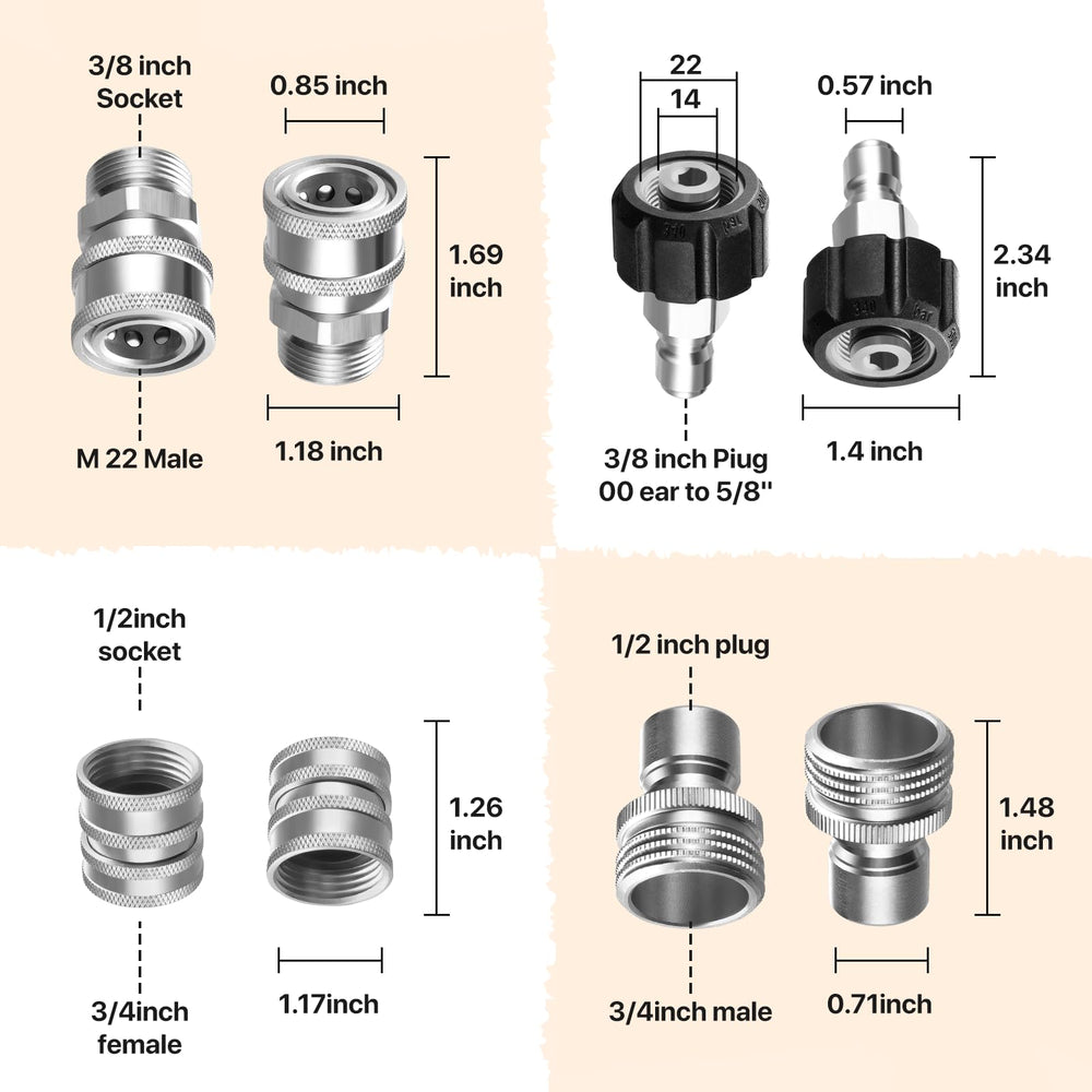 1/2" plug and 3/4" male connectors from Twinkle Star set
