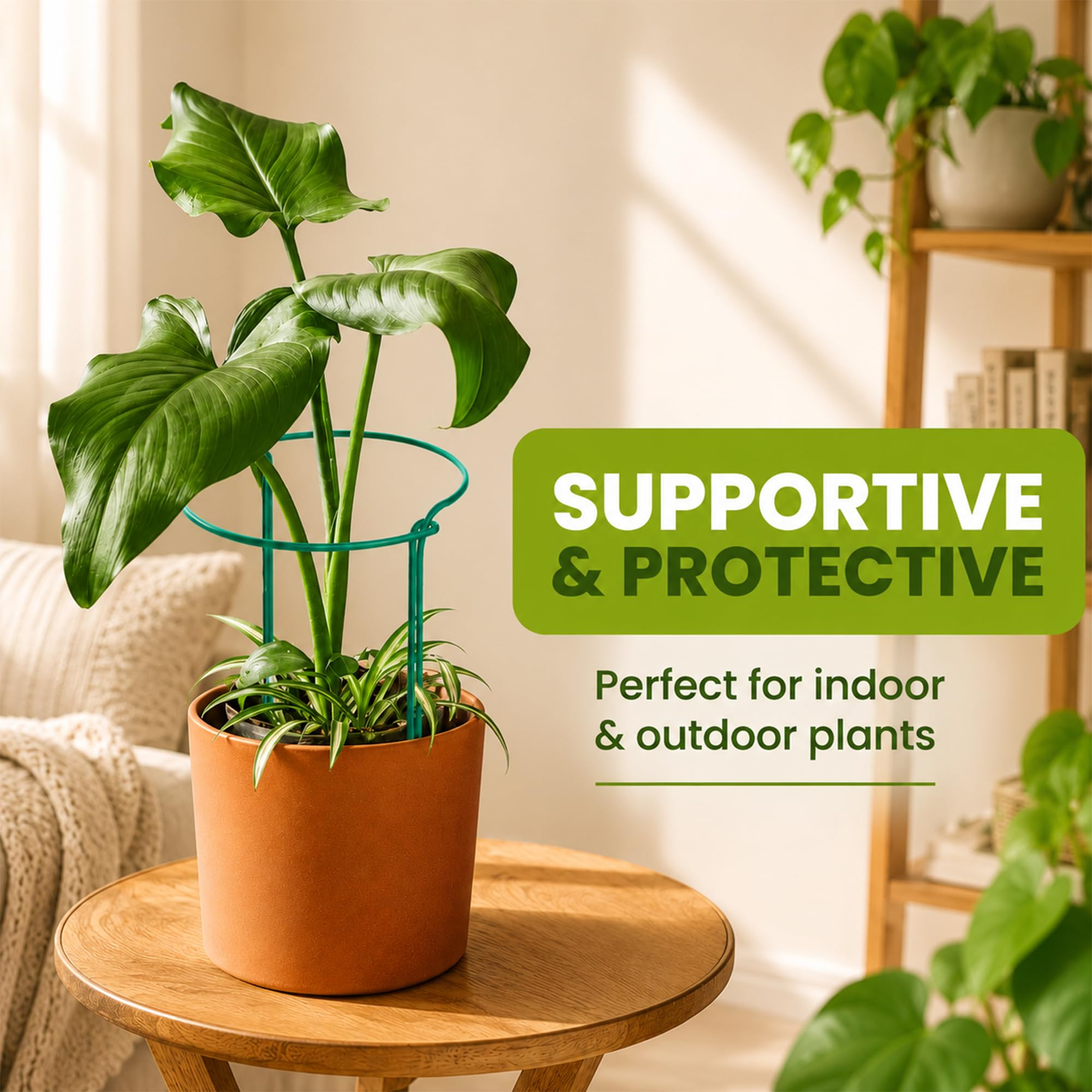 10-foot plant tie roll included with plant support stakes