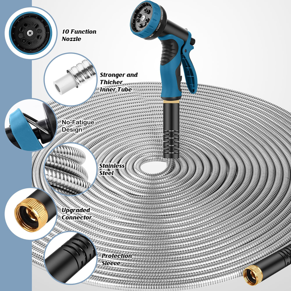 10-function nozzle included with Advinski garden hose