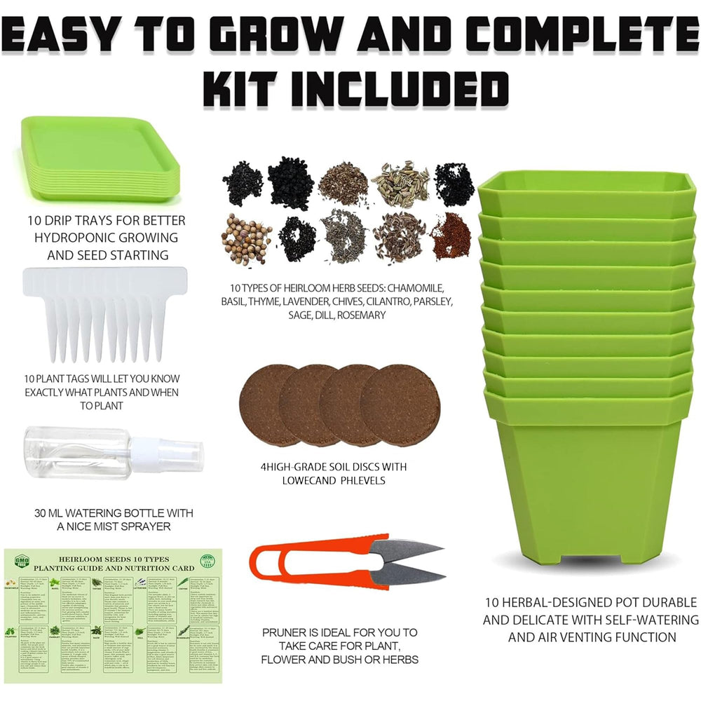 10 herb seeds included in Meekear garden kit