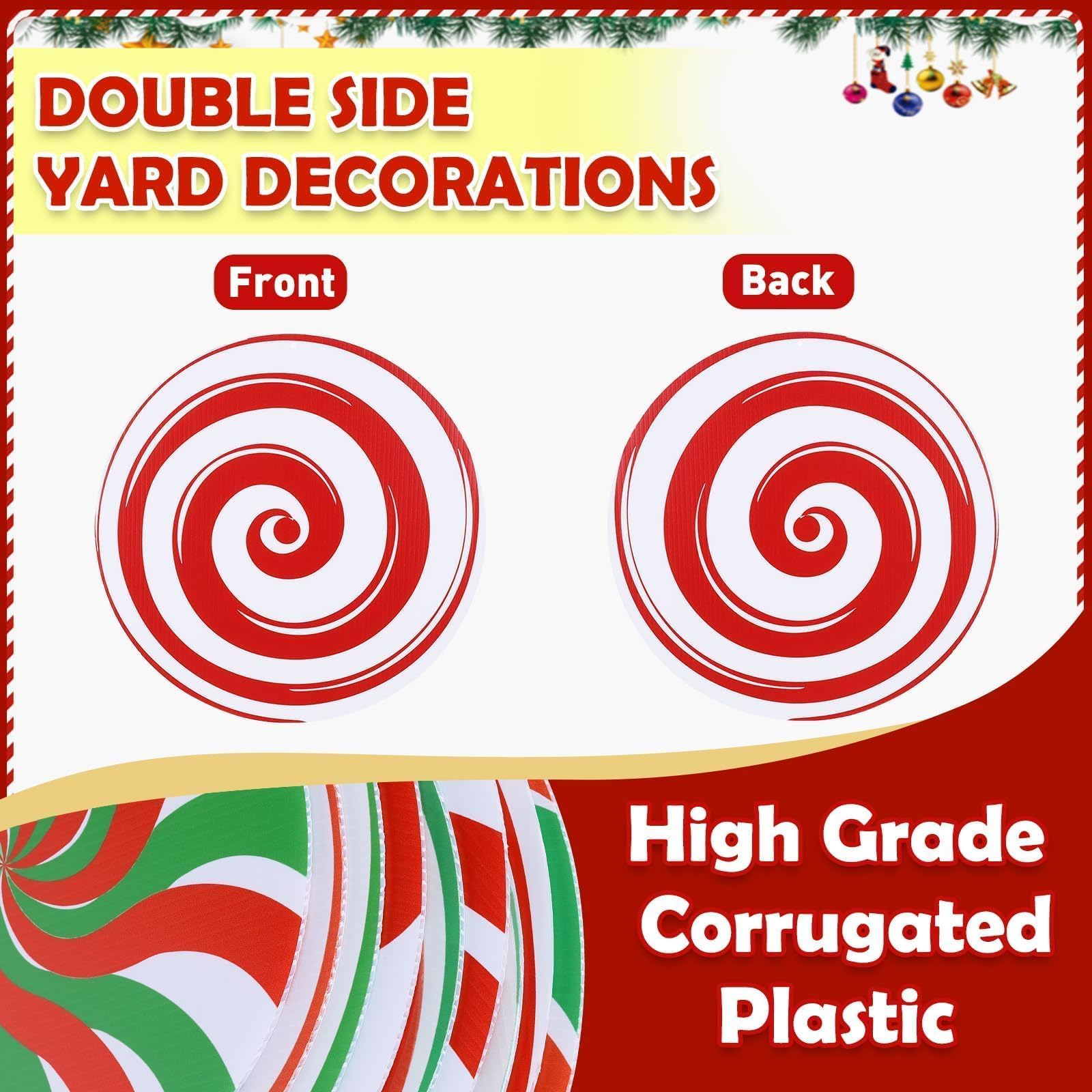 10 Inch DERTE Christmas ornament displayed on a porch
