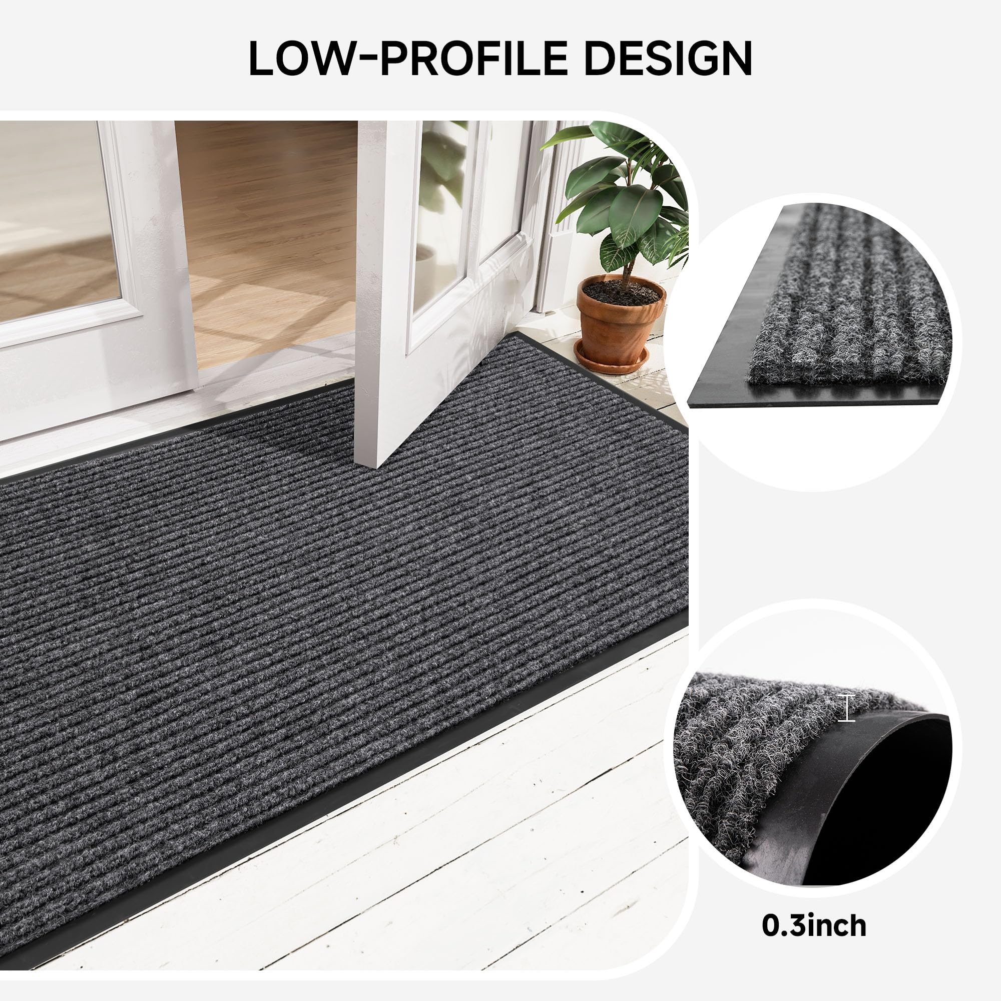 100pointONE Door Mat low profile design for easy door clearance