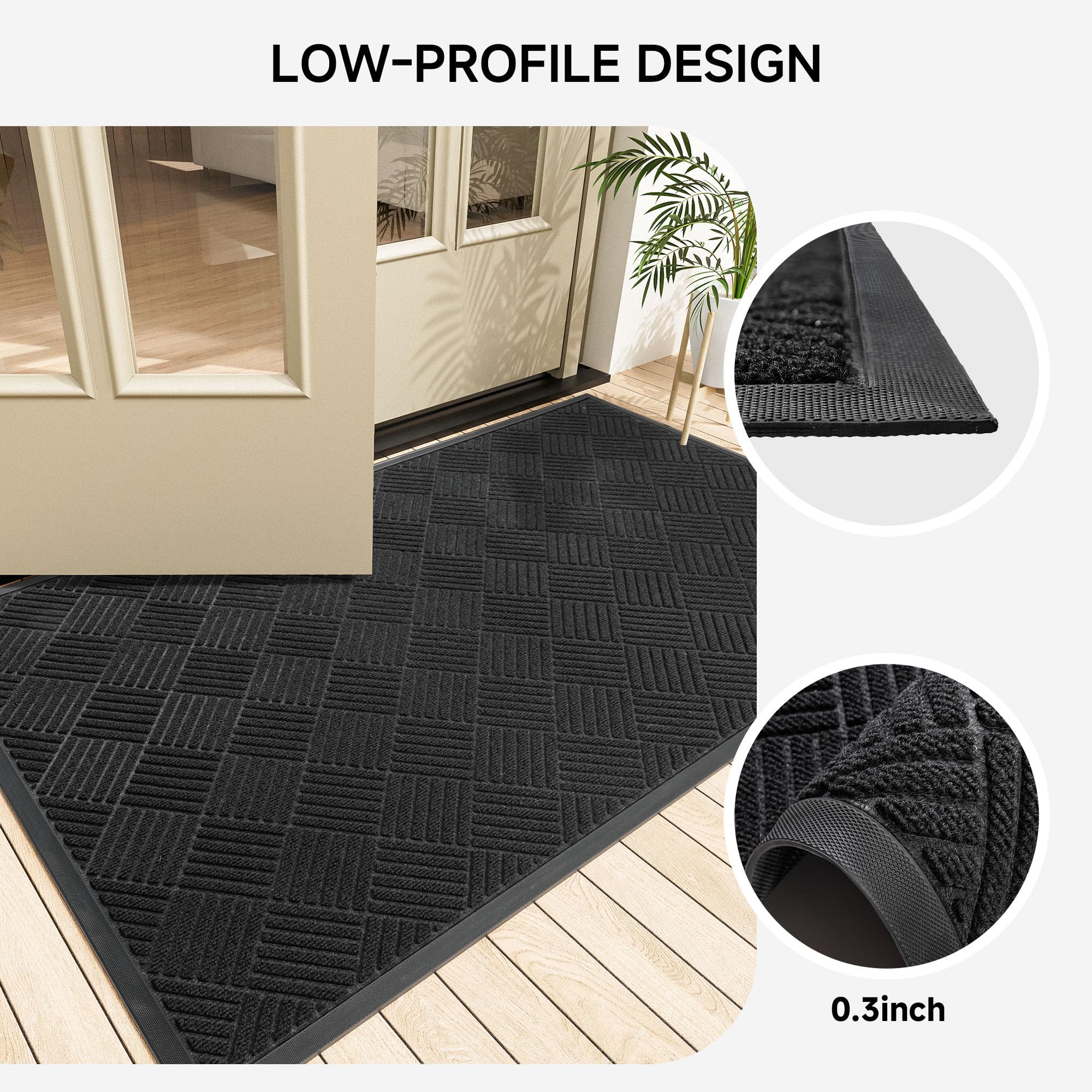 100pointONE doormat showing deep grooves for dirt capture