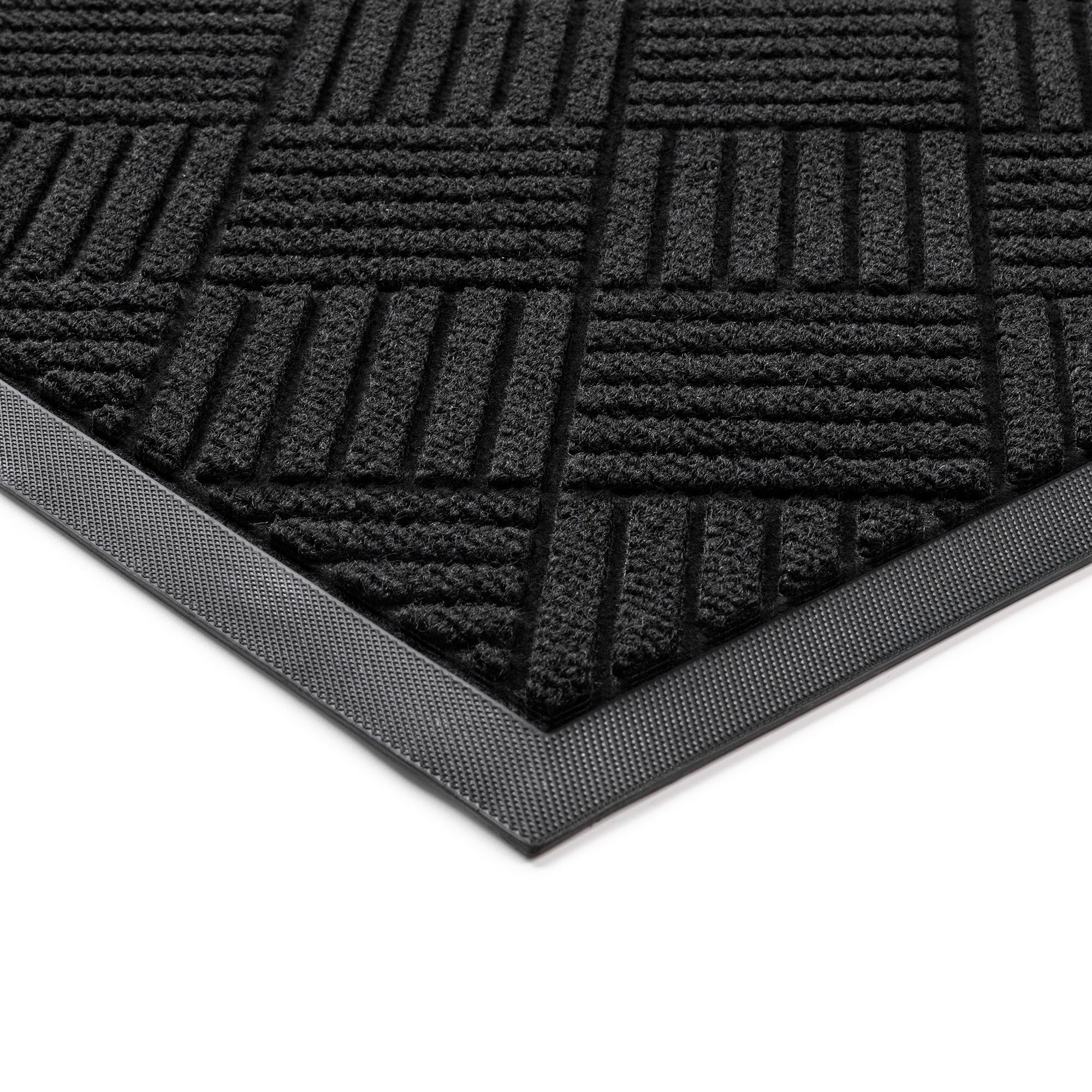 100pointONE Front Door Mat 60" x 36" black diamond front view