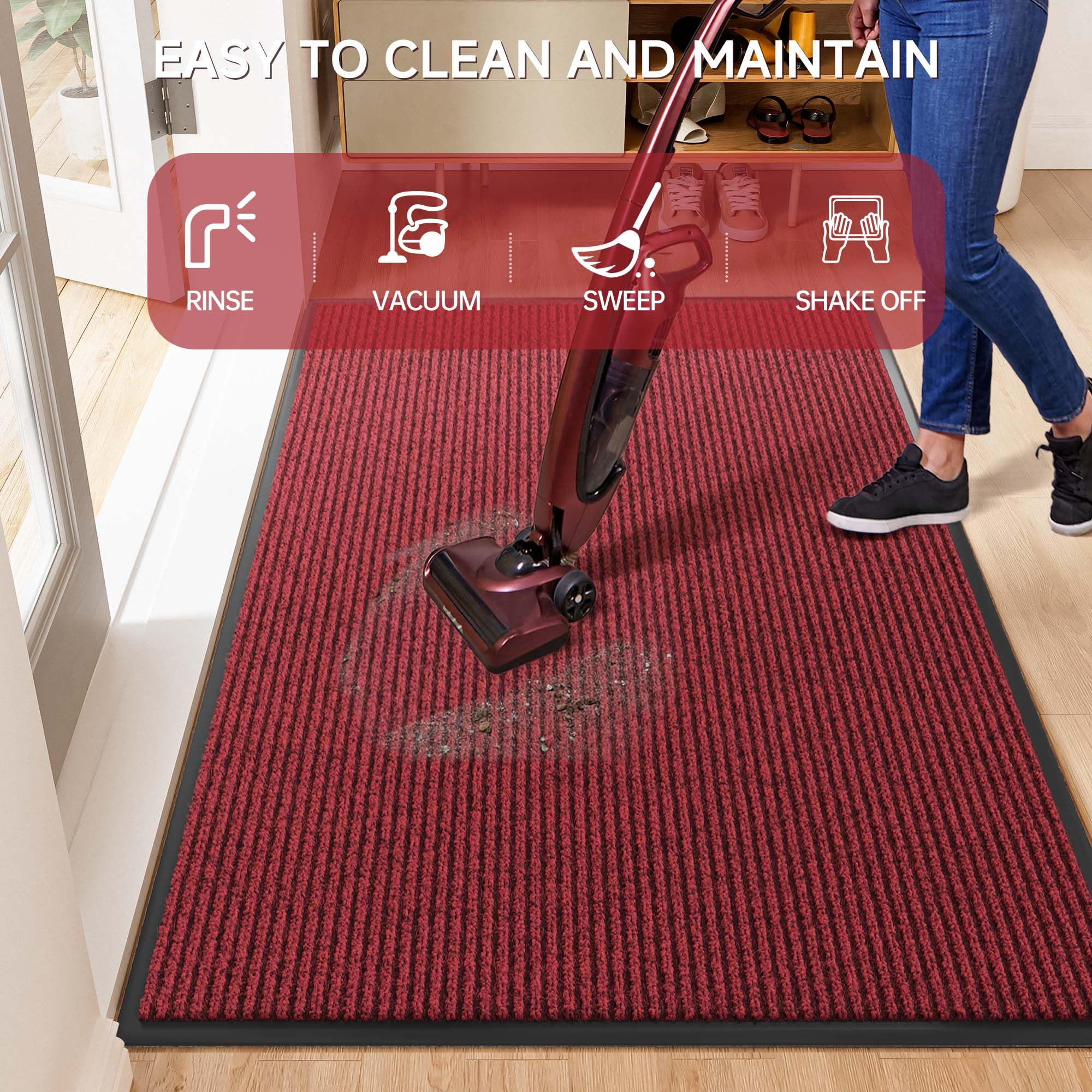 100pointONE Front Door Mat easy to clean with water