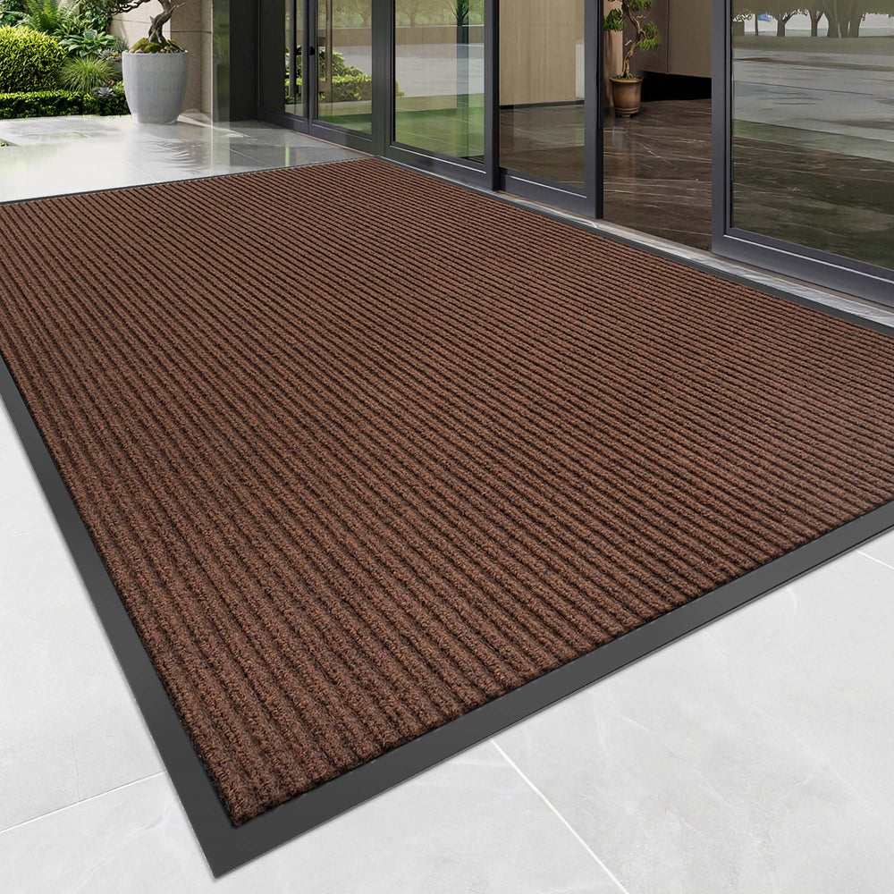 100pointONE Heavy Duty Doormat 72" x 24" brown side view