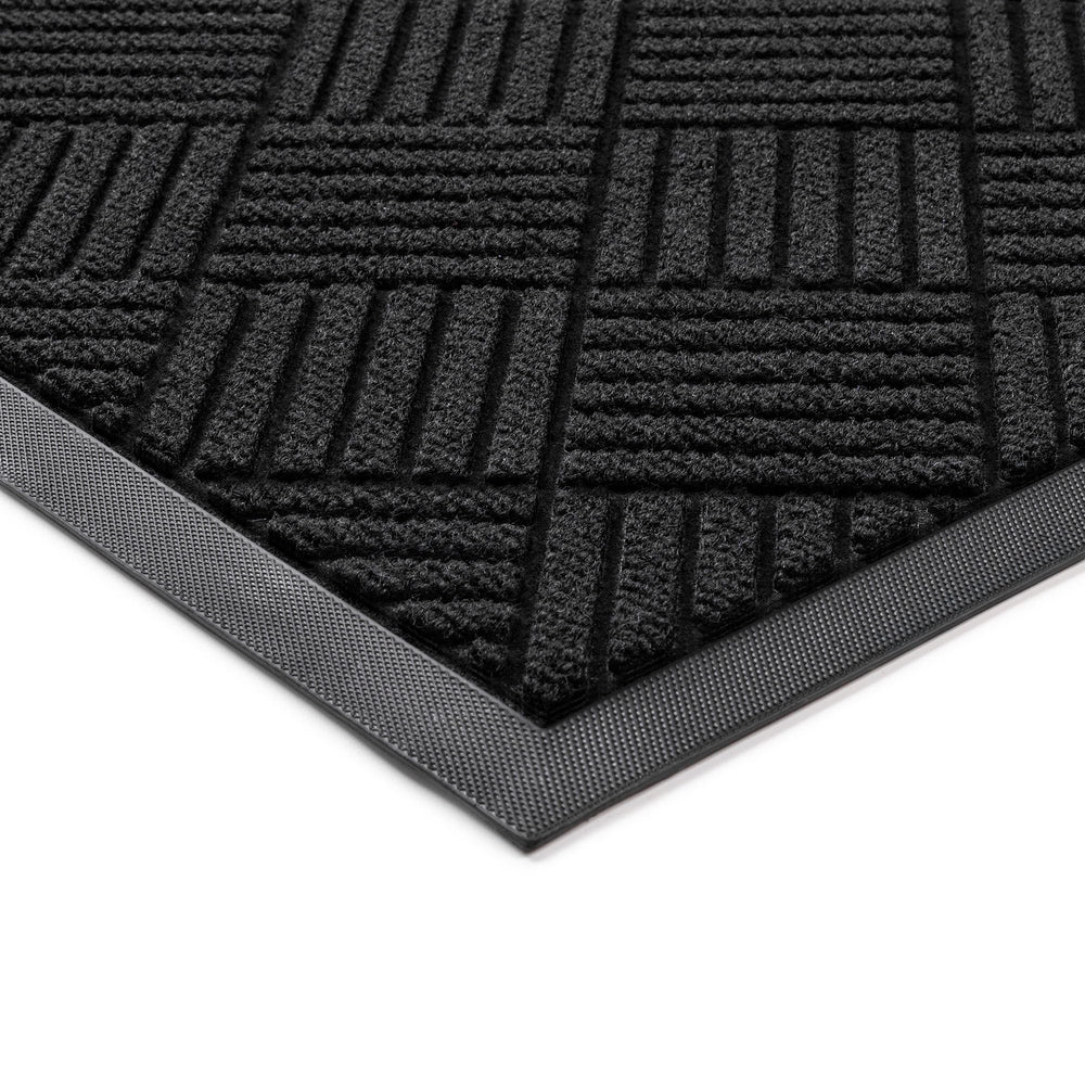 100pointONE Heavy Duty Doormat front view, Black Diamond design