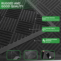 100pointONE Heavy Duty Doormat showing non-slip bottom