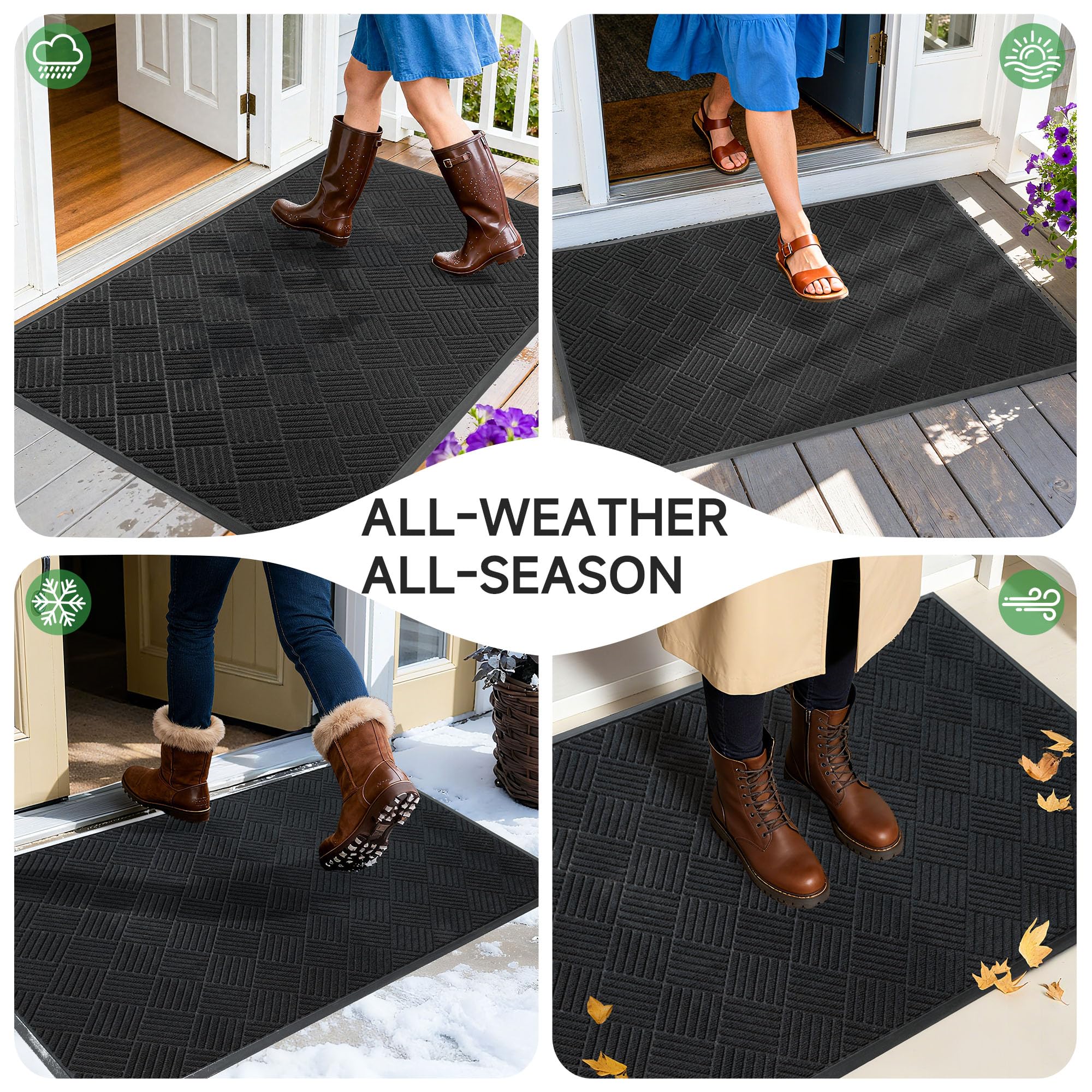 100pointONE Heavy Duty Doormat with mud and dirt trapped