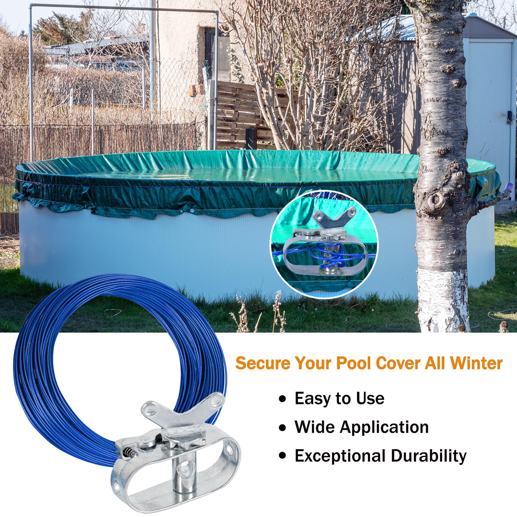 102-foot cable included in LanPool Pool Cover Kit