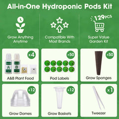12 grow domes from the PlantaPulse hydroponic pods kit