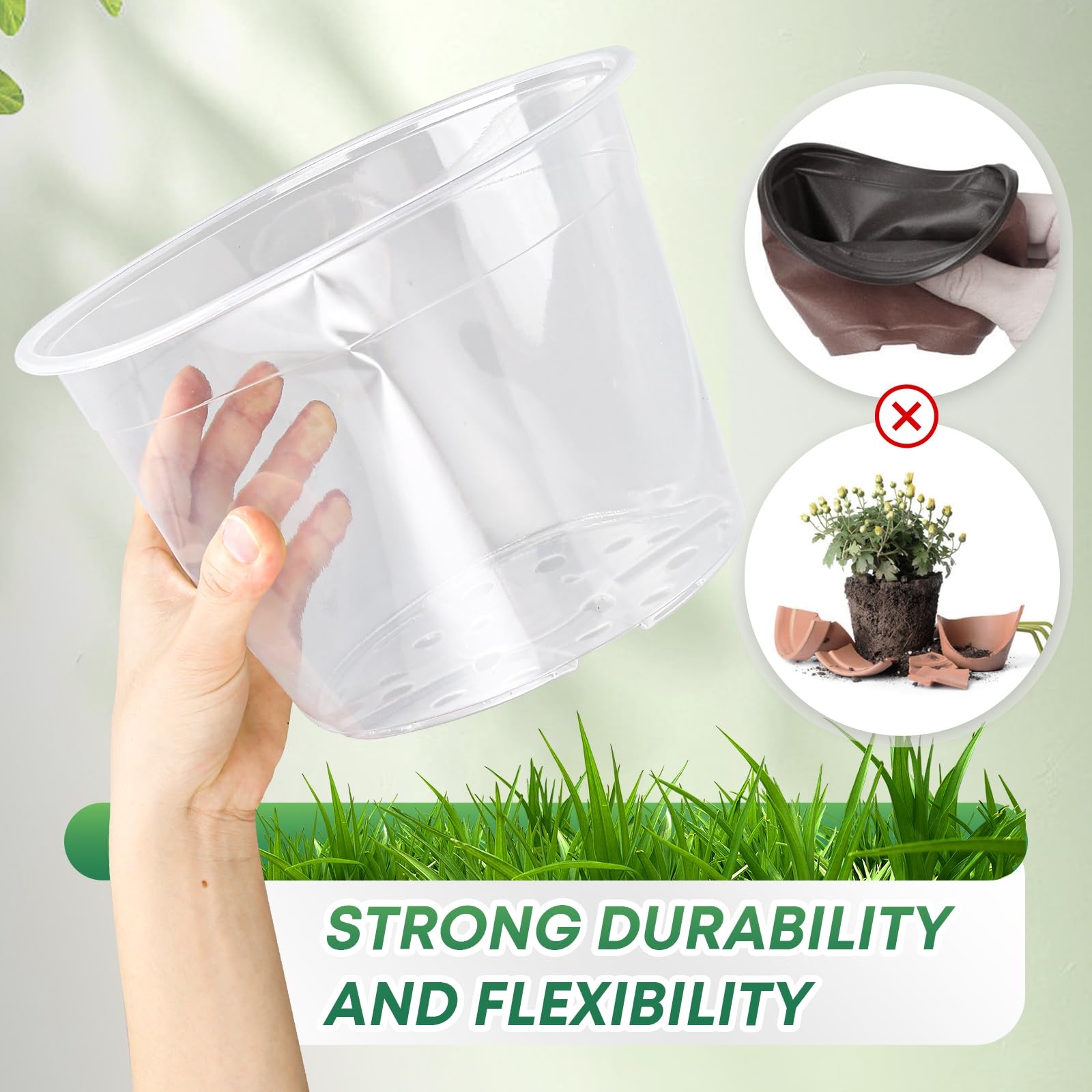 12 inch clear nursery pot from WTXHOP