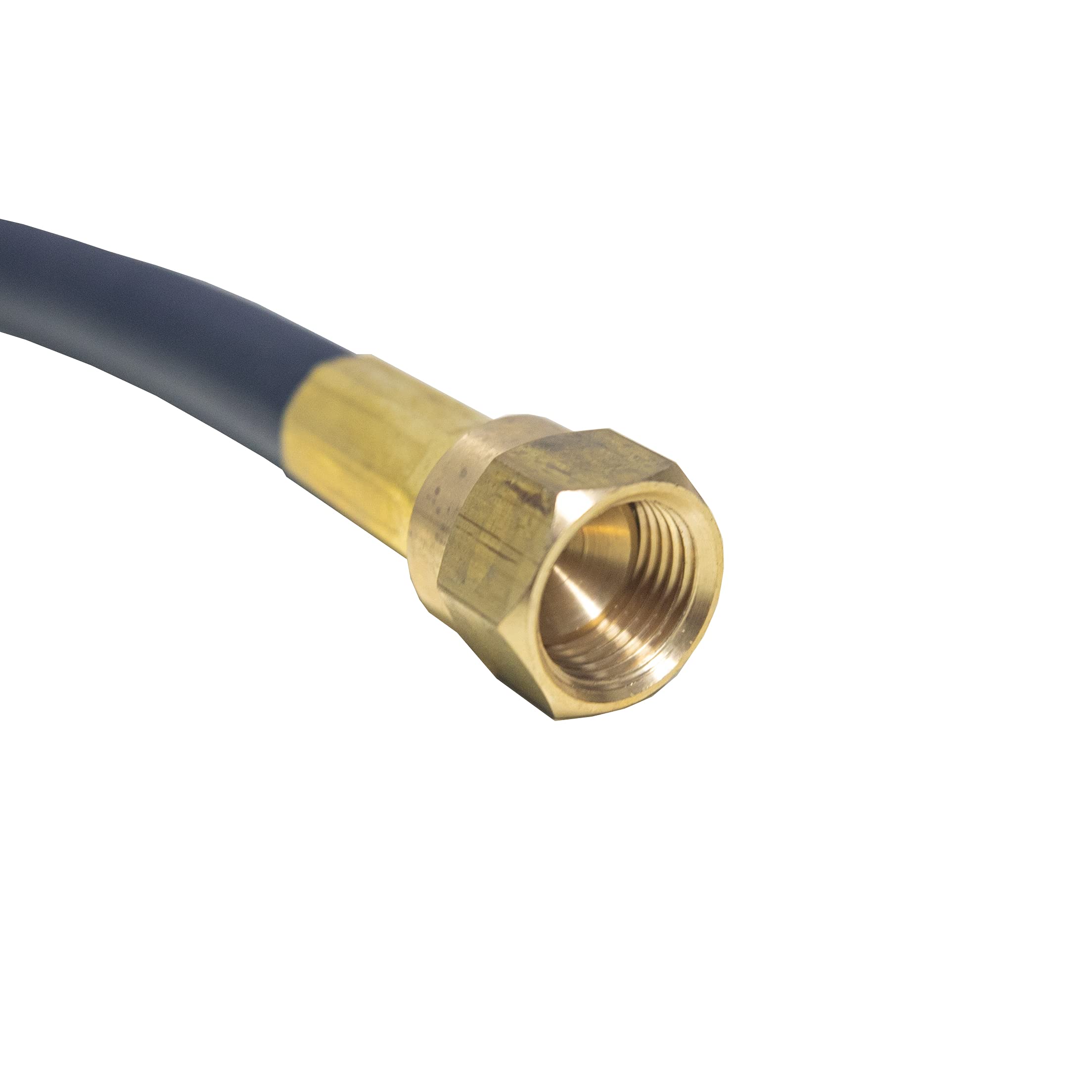 12ft propane hose connection close-up