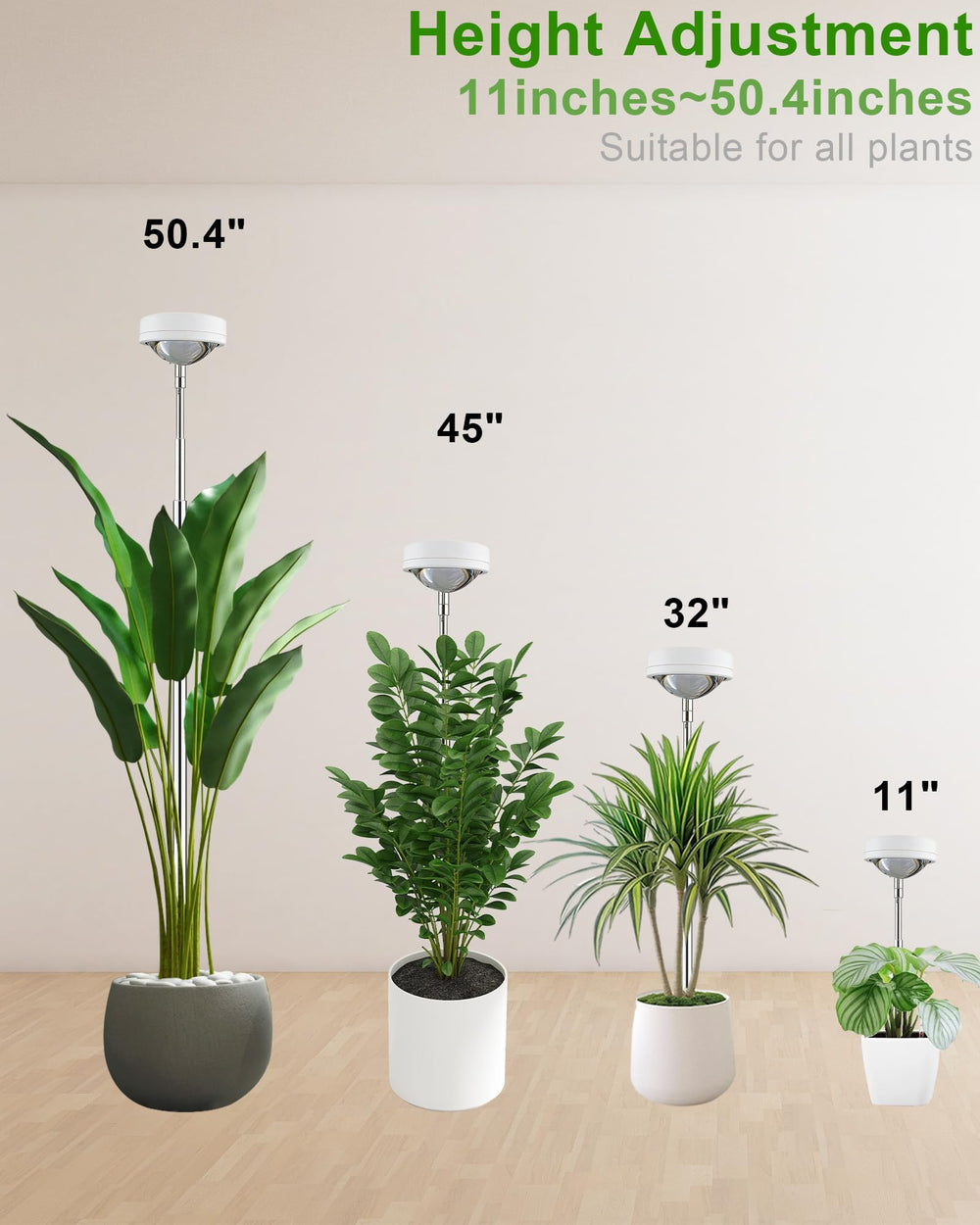 13ft long cord of yadoker Plant Grow Light for flexible positioning