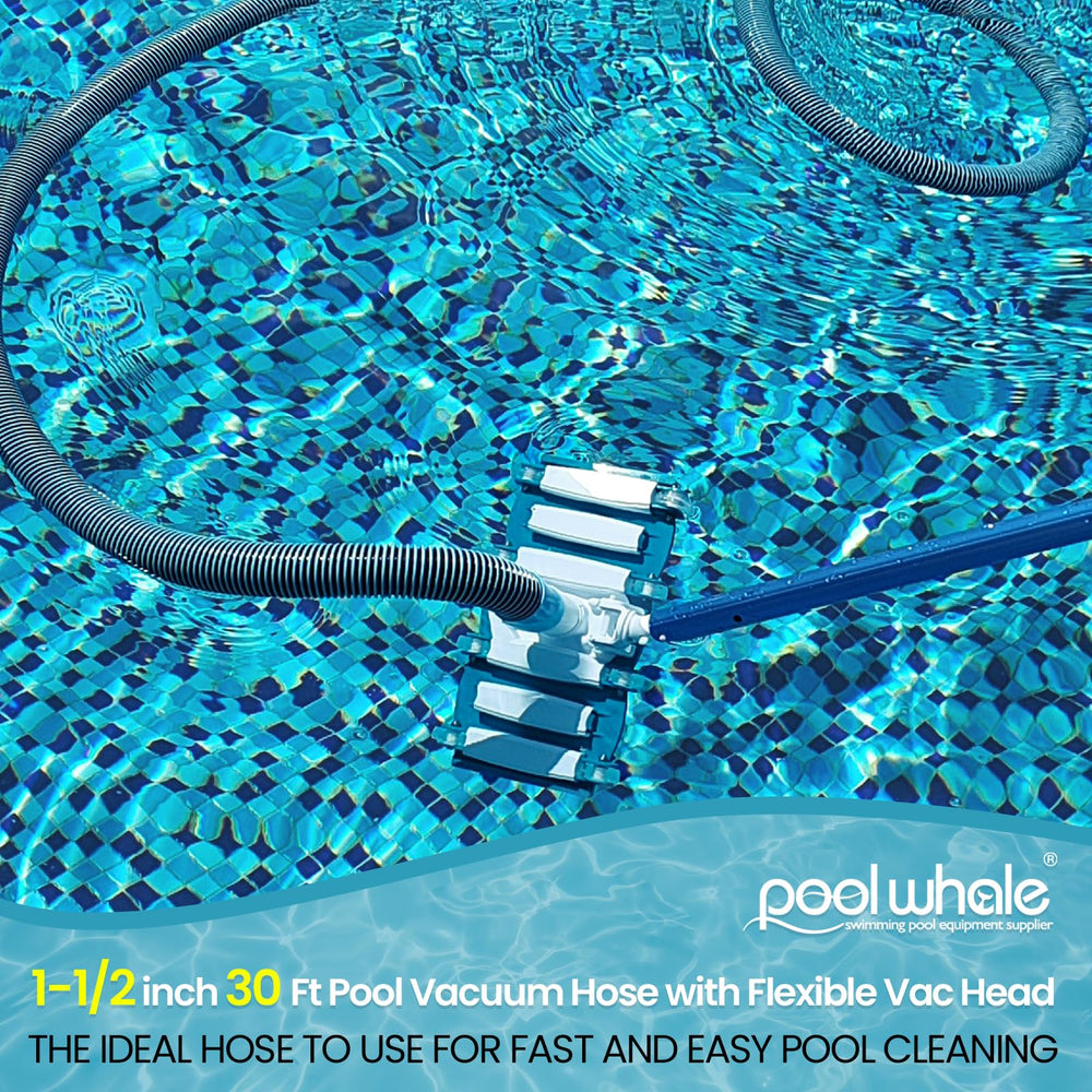 14-inch rotating handle pool vacuum head with wheels