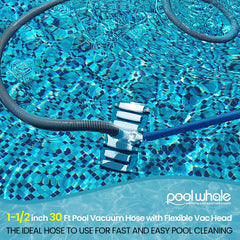14-inch rotating handle pool vacuum head with wheels