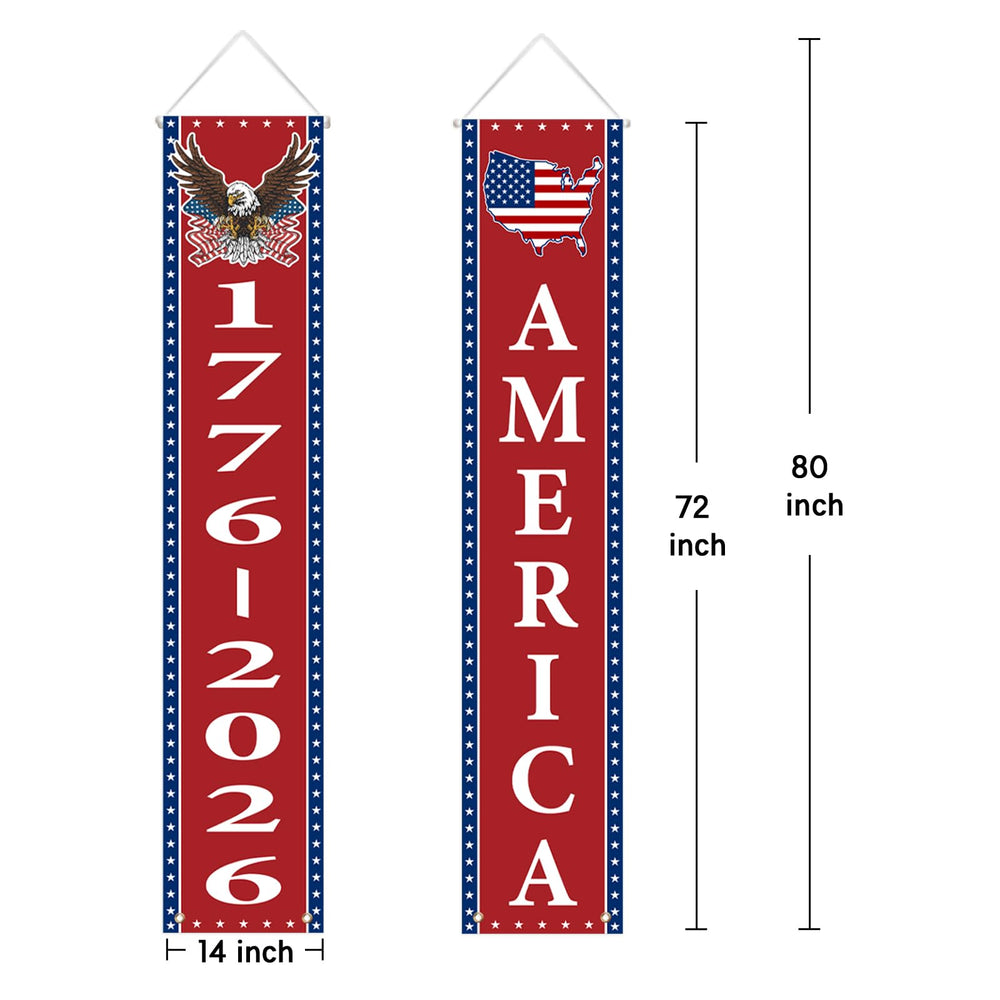 14 x 72 inches vertical design of the 250th Anniversary Banner