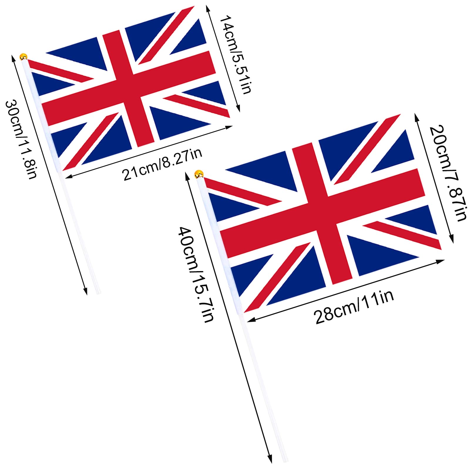 15 AhfuLife Union Jack flags packed together