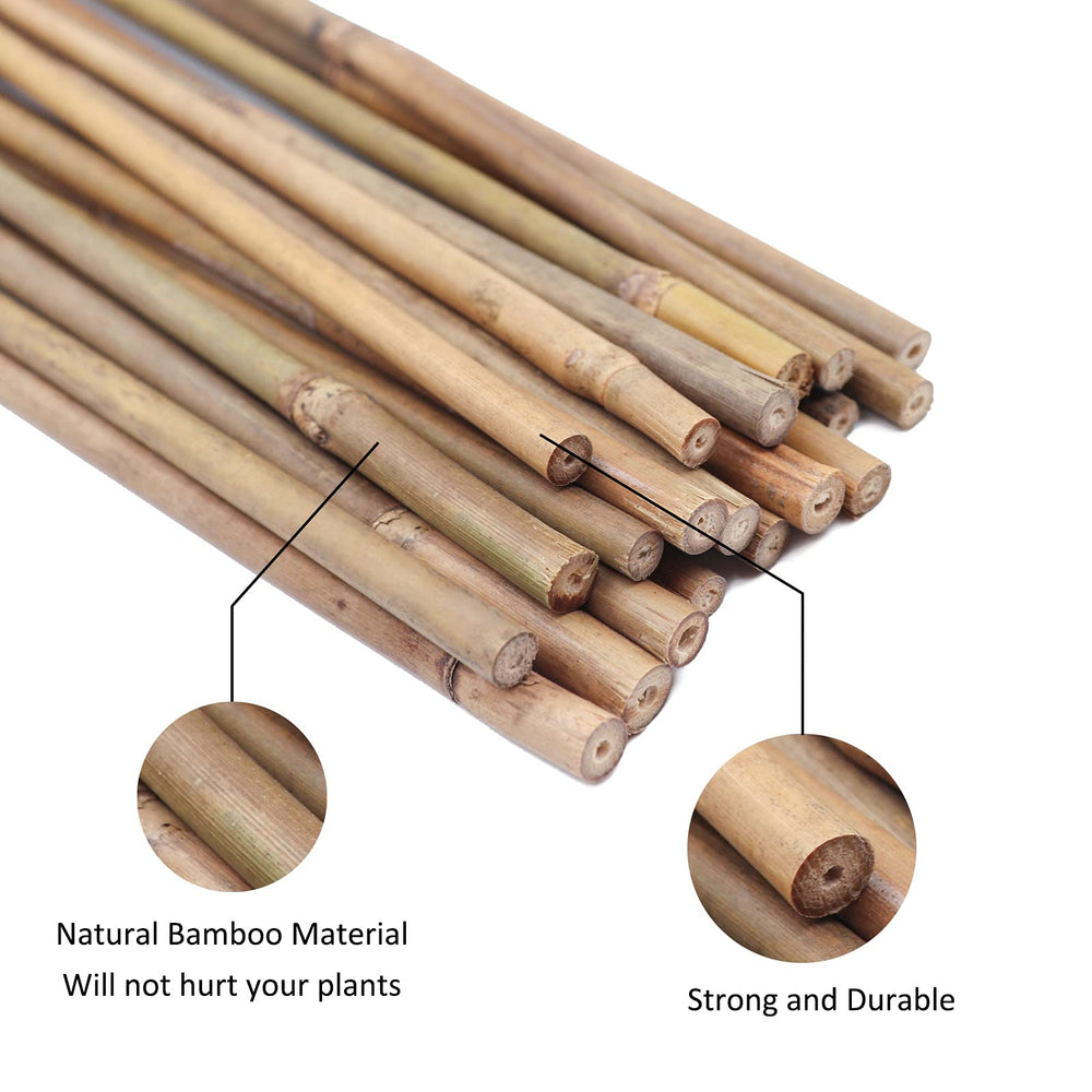 16-inch GAGINANG Bamboo Stakes in a garden setting