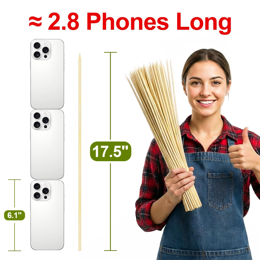 17.5 inch bamboo skewers in packaging