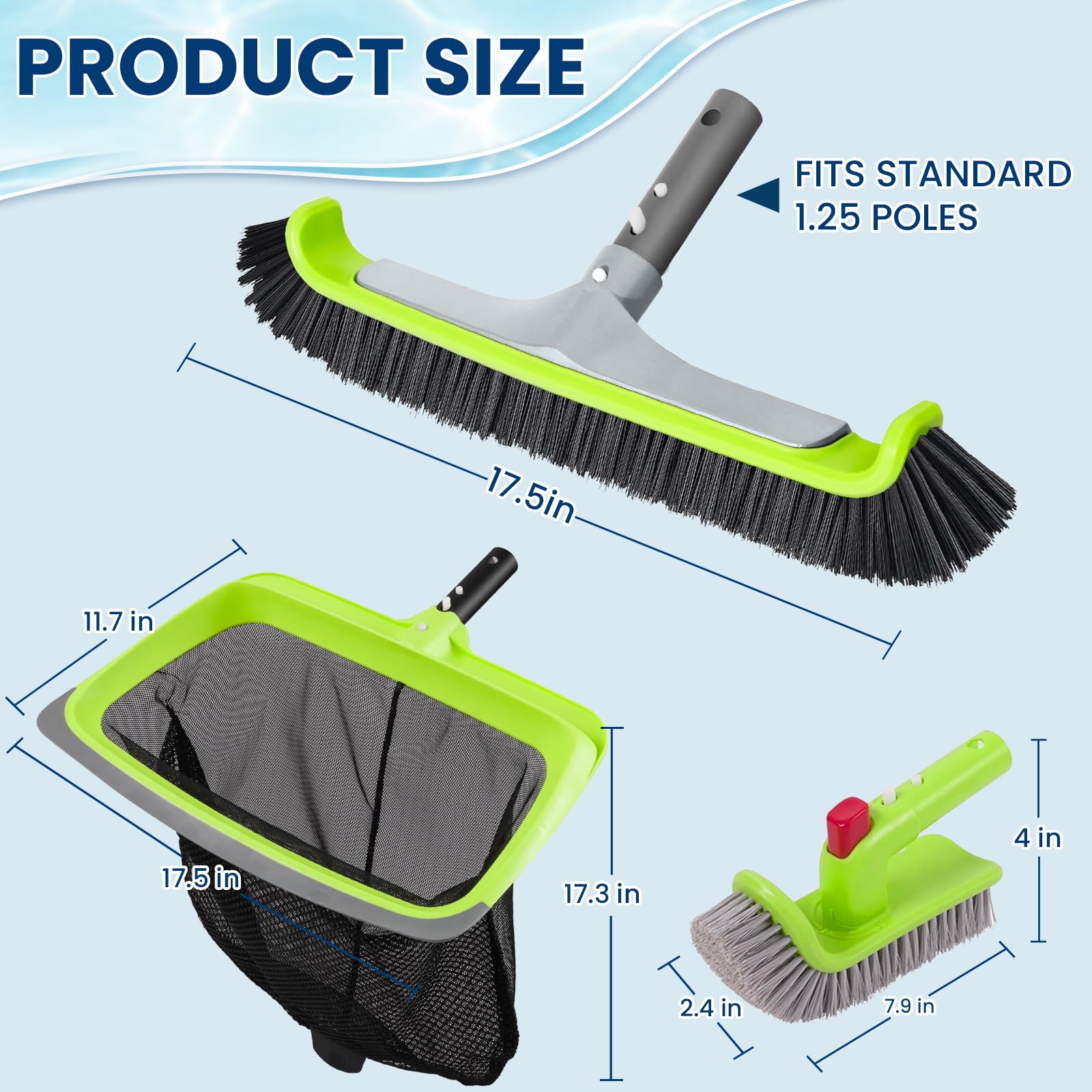 17.5 inch heavy-duty aluminum wall brush from Sepetrel