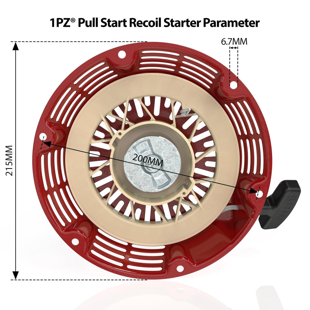 1PZ Recoil Starter Pull Start for Honda GX390 side view