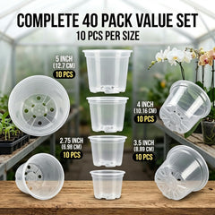 2.5 inch AFHGGZXZ Clear Nursery Pot front view