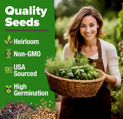 20 heirloom herb seeds variety pack with plant markers