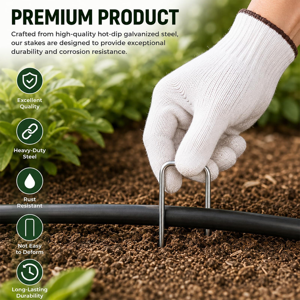 200 pack of FEED GARDEN landscape staples in packaging