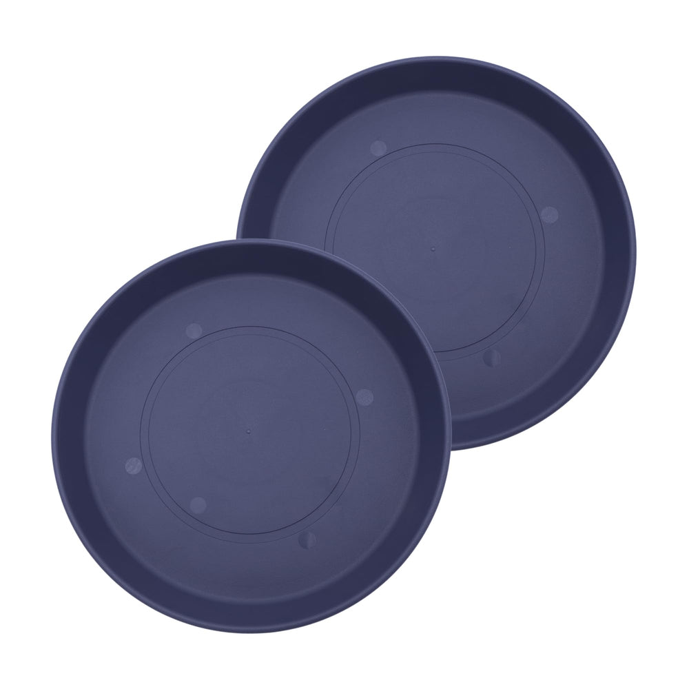 21 Inch Prima Round Plant Saucer Twilight Blue front view