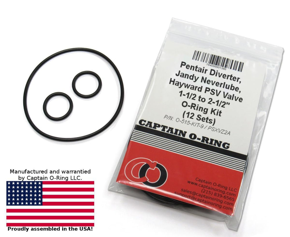24 stem O-rings included in Captain O-Ring set