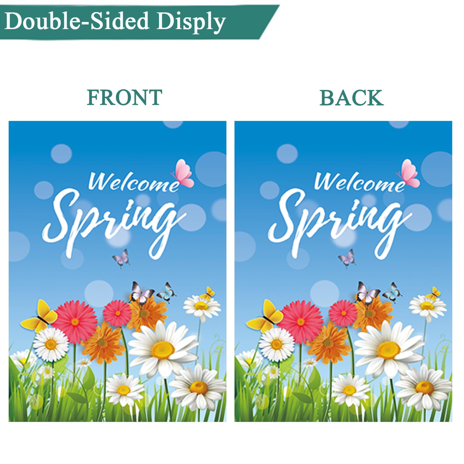 28 x 40 inch CDLong garden flag featuring Easter design
