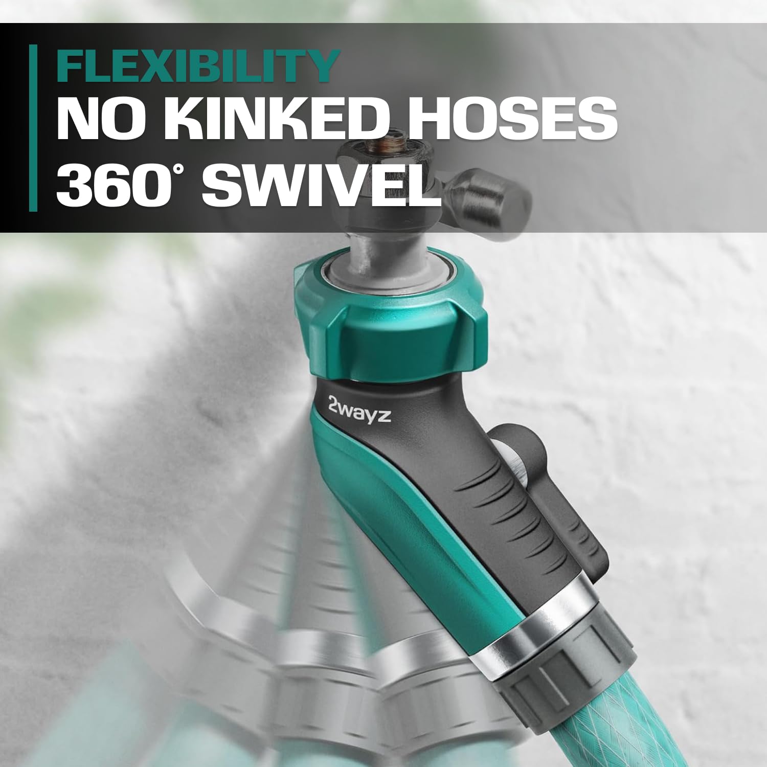 2WAYZ Garden Hose Shut Off Valve in a gardening setting