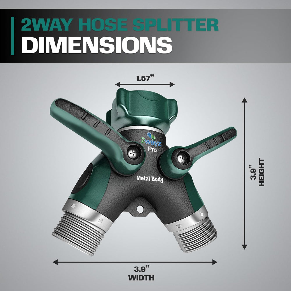2WAYZ Hose Splitter side view highlighting all-metal construction