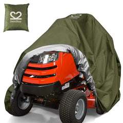 2win2buy Riding Lawn Mower Cover front view, green color