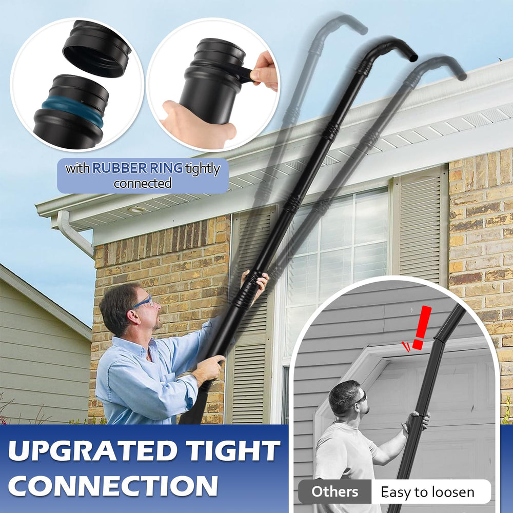 3 BUZZLETT gutter cleaning tool with 11 feet extension pipes