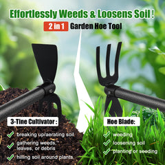 3-tine cultivator rake of HANGMAICOME Garden Hoe