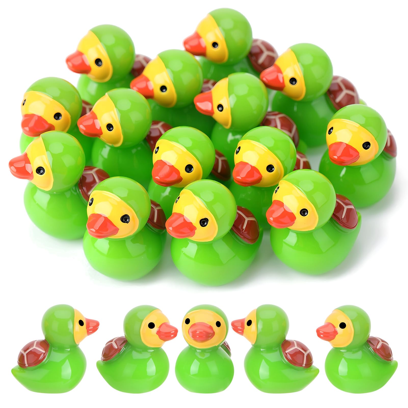 30 pieces of mini turtle resin ducks in assorted poses