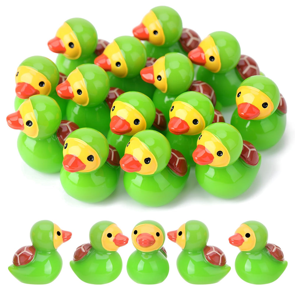 30 pieces of mini turtle resin ducks in assorted poses