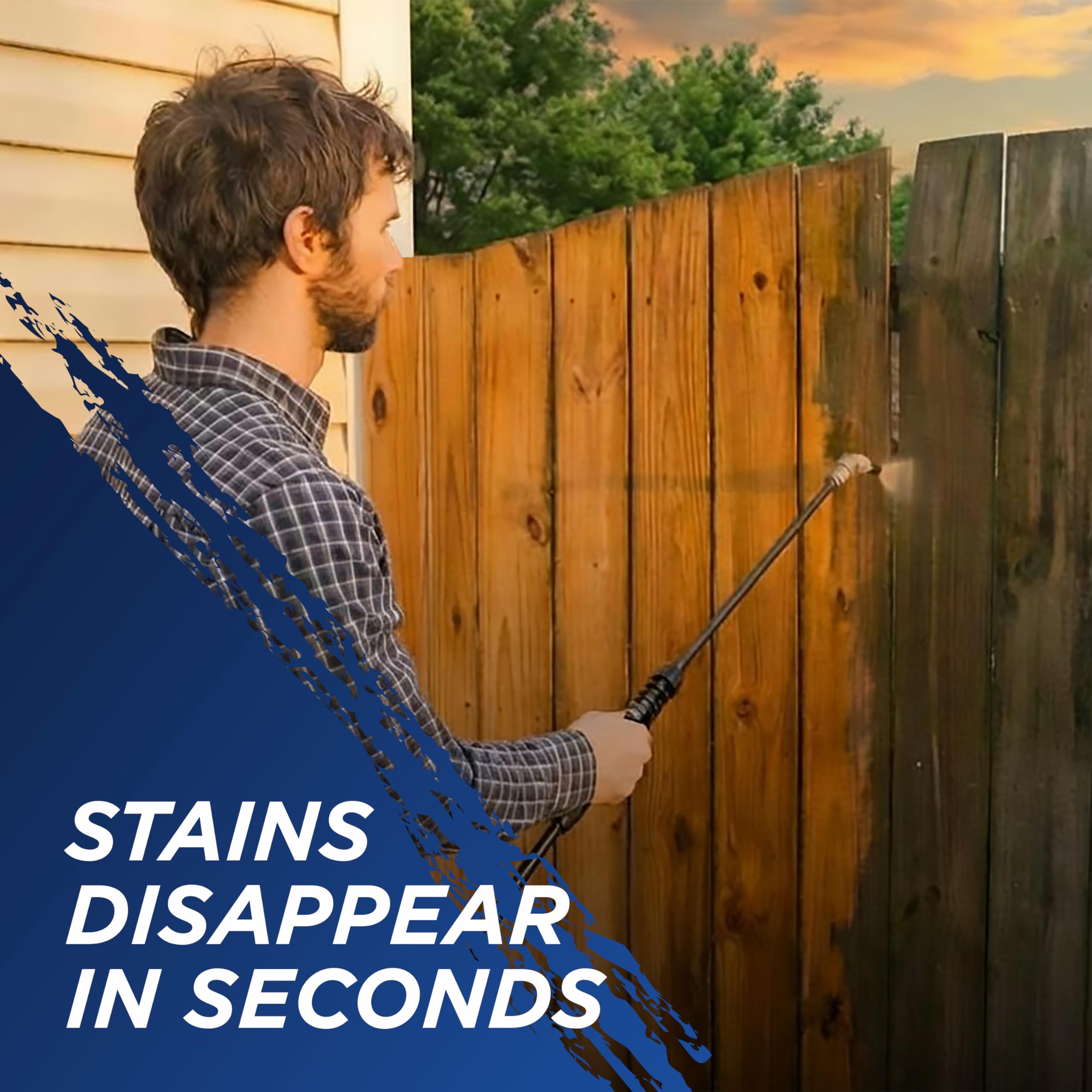 30 SECONDS Outdoor Cleaner 128 Fl Oz in use on a patio