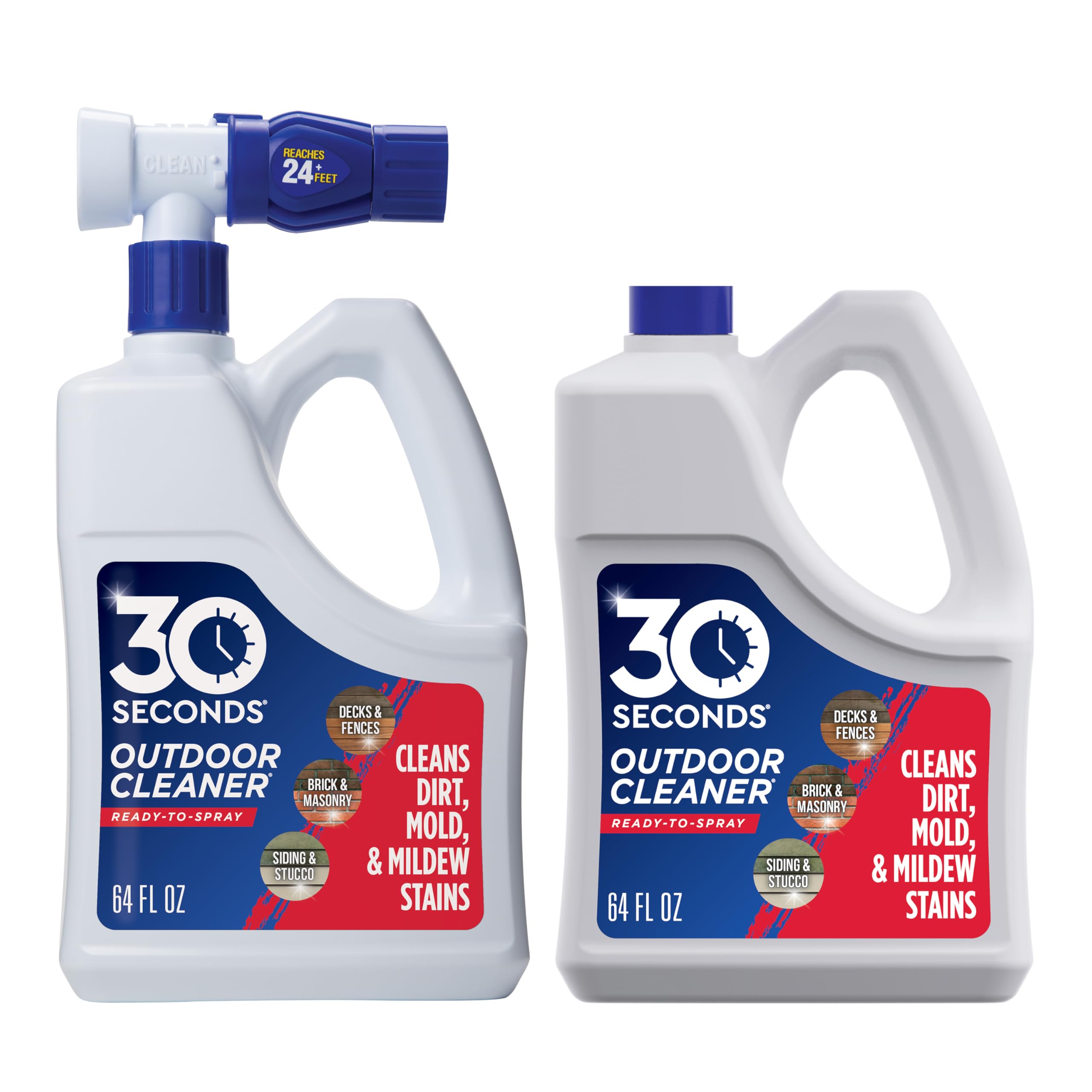 30 SECONDS Outdoor Cleaner 2 Pack with Hose End Sprayer front view